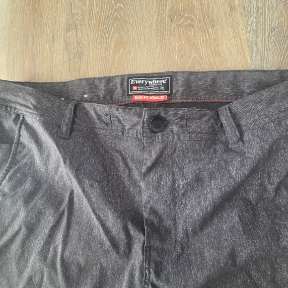 686 Everywhere Pants Heahered Grey  Slim Fit 34/32 - Picture 2 of 3